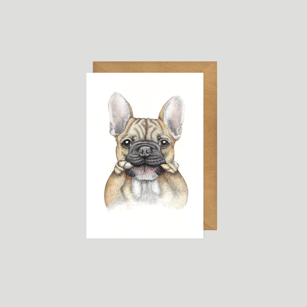 French bulldog / Frenchie postcard - by Charlotte Nicolin