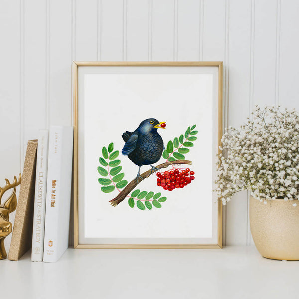 black bird fine art print