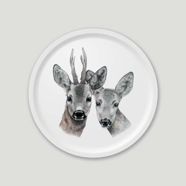 Gustav & Veronica the Deers - Round Tray