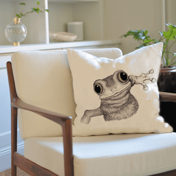 frog on cushion cover